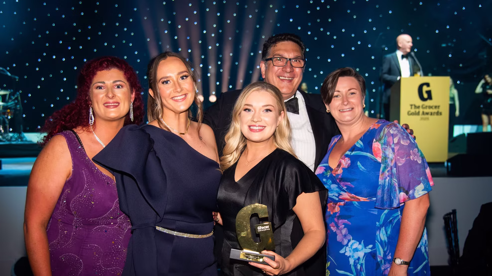 Mackle Petfoods team accepting Employer of the Year at the Grocer Gold Awards